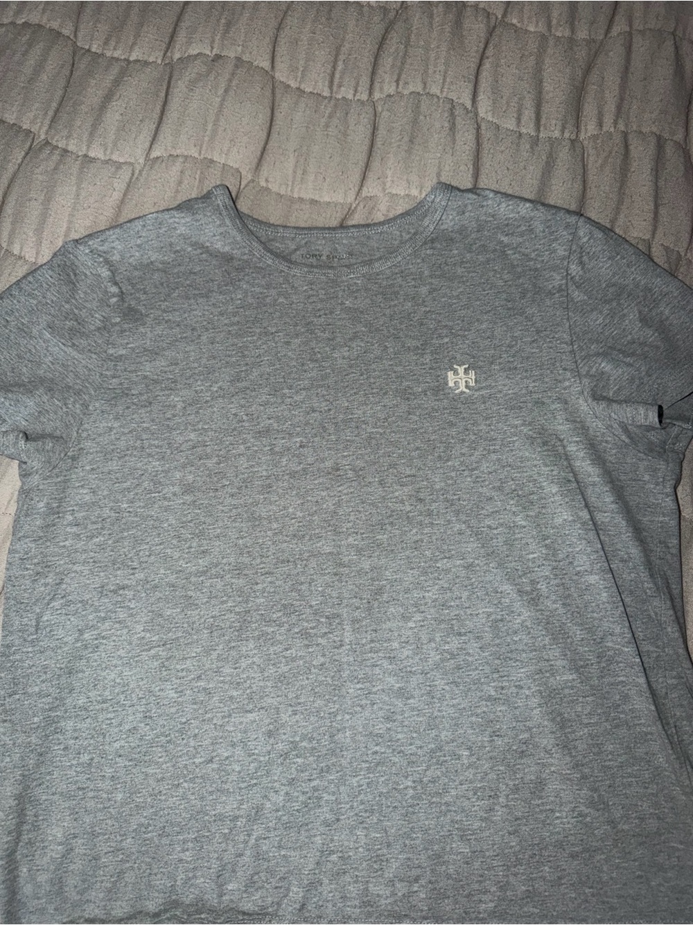 Tory Burch Sport Grey Crew Neck T-Shirt